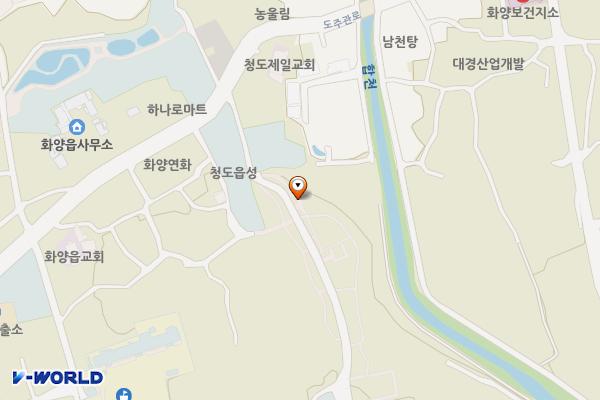 청도읍성 석빙고 위치 지도 — 경상북도 청도군 화양읍 교촌리5