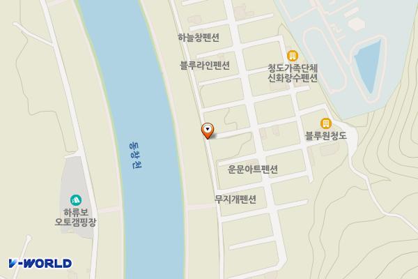 운문댐하류보1 위치 지도 — 경상북도 청도군 운문면 방지리1842-6