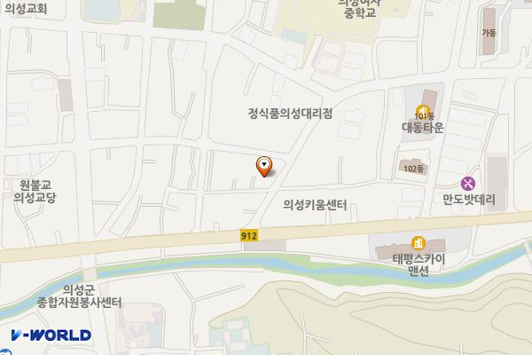 의성중리리키움센터공영주차장 위치 지도 — 경상북도 의성군 의성읍 중리리 777