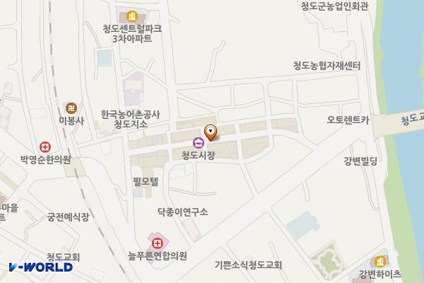 시장화장실(어물전) 위치 지도 — 경상북도 청도군 청도읍 고수리778