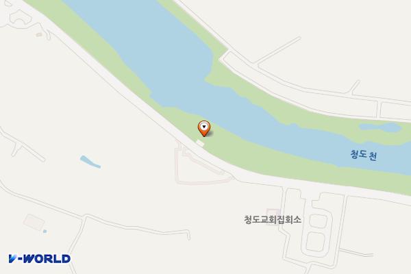 떡버들공원 위치 지도 — 경상북도 청도군 화양읍 송북리132-1
