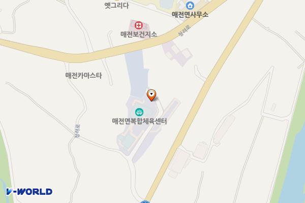 매전면복합체육시설 위치 지도 — 경상북도 청도군 매전면 동산리286