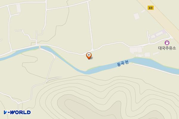 영골숲 위치 지도 — 경상북도 청도군 금천면 김전리15