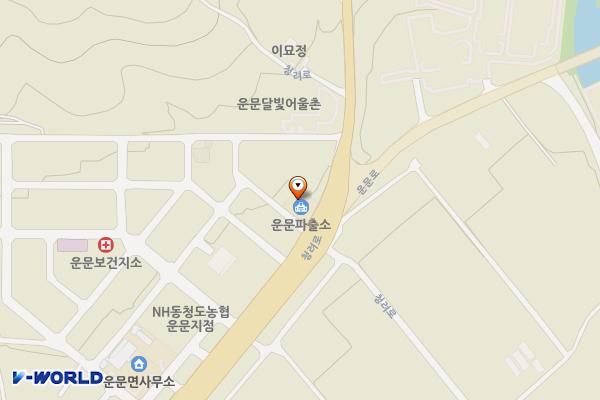 운문치안센터 위치 지도 — 경상북도 청도군 운문면 대천리1462-96