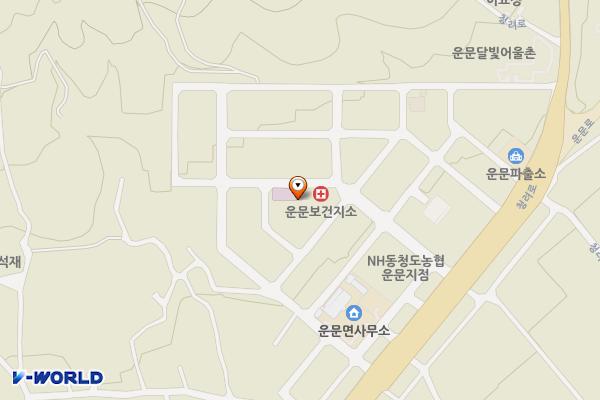 운문보건지소 위치 지도 — 경상북도 청도군 운문면 대천리1462-76