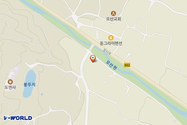 오산소공원 위치 지도 — 경상북도 청도군 각북면 덕촌리1143-108
