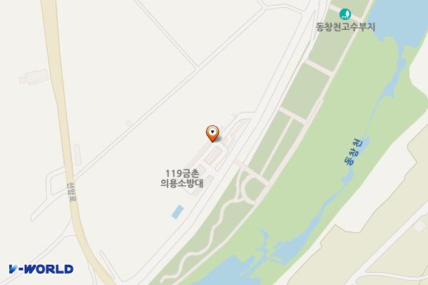 동창천주차장(의용소방대옆) 위치 지도 — 경상북도 청도군 금천면 동곡리1119-56