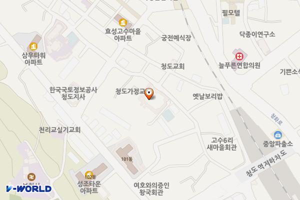 설레임마당 위치 지도 — 경상북도 청도군 청도읍 고수리638