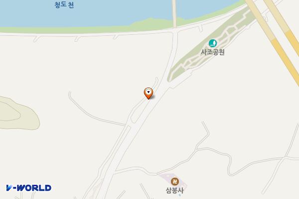 진입광장및주차장(시조공원) 위치 지도 — 경상북도 청도군 청도읍 유호리686-1