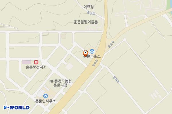 운문우체국 위치 지도 — 경상북도 청도군 운문면 대천리1462-97