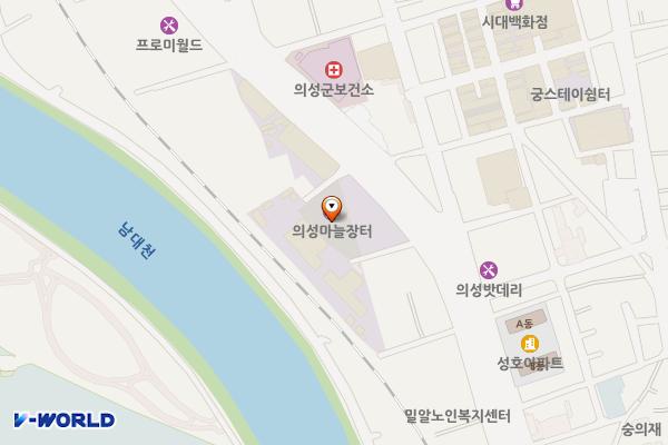 마늘직거래장터주차장 위치 지도 — 경상북도 의성군 의성읍 도서리 124-5