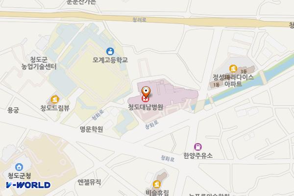 대남병원 위치 지도 — 경상북도 청도군 화양읍 범곡리100-1