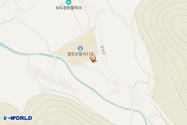 청도농기계임대사업소 위치 지도 — 경상북도 청도군 청도읍 원정리777-2