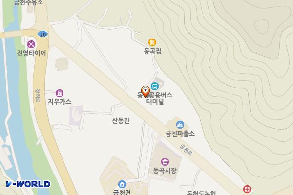 동곡터미널 위치 지도 — 경상북도 청도군 금천면 동곡리696