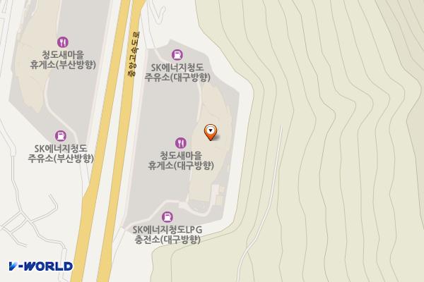 청도새마을휴게소(상) 위치 지도 — 경상북도 청도군 청도읍 하지길 59-50