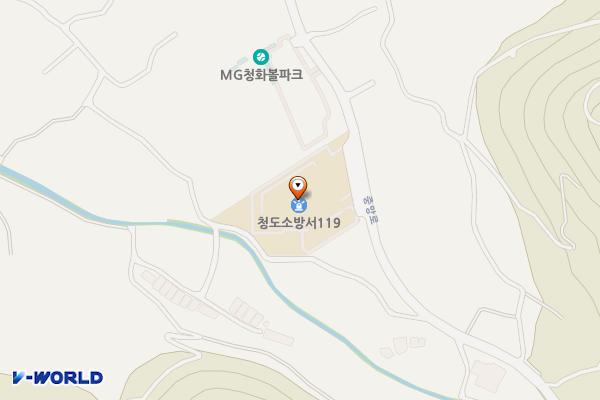 청도소방서 위치 지도 — 경상북도 청도군 청도읍 원정리777-8