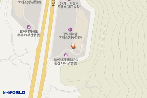 고속도로충전소(상) 위치 지도 — 경상북도 청도군 청도읍 거연리산 288-4