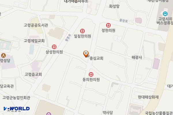 고령새마을금고(1층) 위치 지도 — 경상북도 고령군 대가야읍 시장길 14, 새마을금고