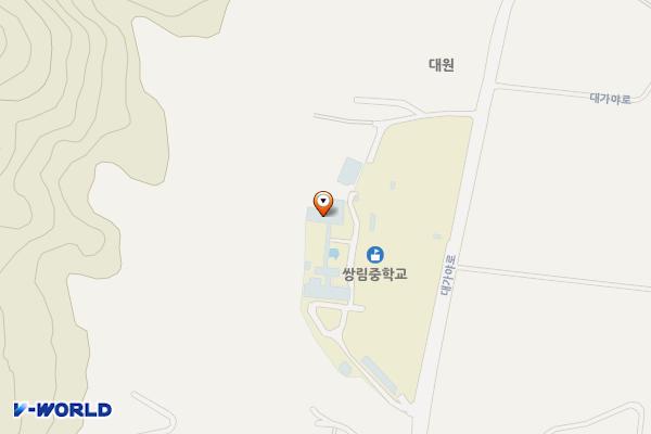 쌍림중학교 테니스장 위치 지도 — 경상북도 고령군 쌍림면 대가야로 659, 쌍림중학교