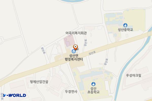 성산면사무소 야외화장실 위치 지도 — 경상북도 고령군 성산면 성산로 897, 성산면사무소