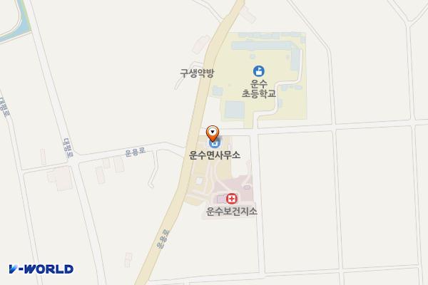 운수면사무소 위치 지도 — 경상북도 고령군 운수면 운용로 106, 운수면사무소