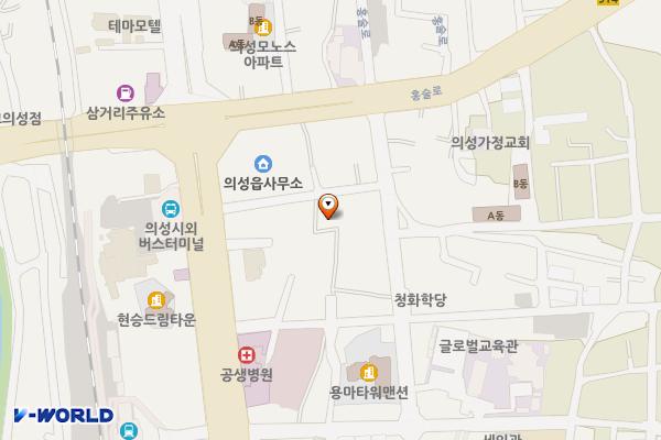 온누리터 주거지주차장 위치 지도 — 경상북도 의성군 의성읍 후죽리 461-2