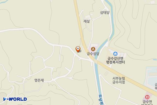 금수면행정복지센터 화장실 위치 지도 — 경상북도 성주군 금수강산면 광산2길 6