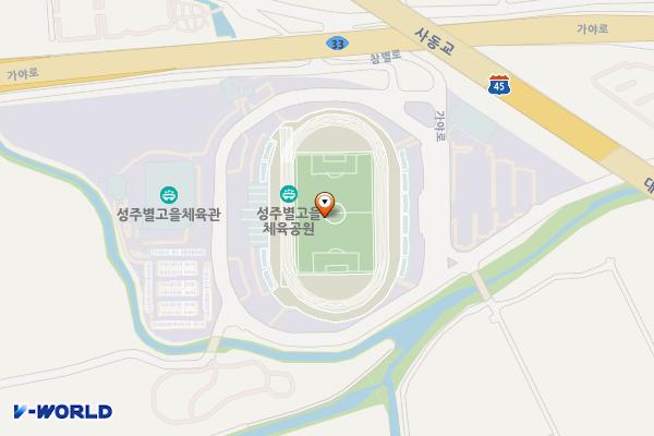 성주별고을체육공원주차장화장실 위치 지도 — 경상북도 성주군 성주읍 참별로 2530