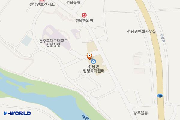 선남면행정복지센터 위치 지도 — 경상북도 성주군 선남면 관화길 96