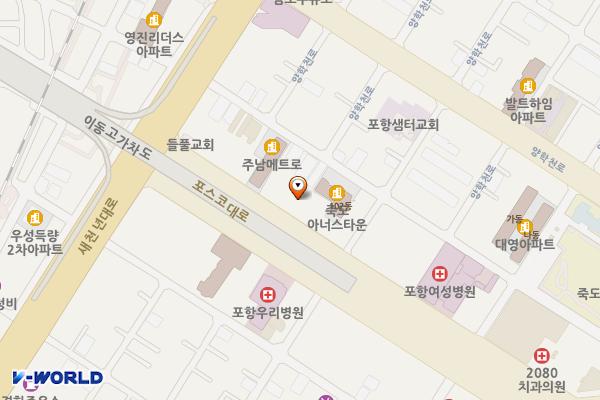 동국주차장 위치 지도 — 경상북도 포항시 북구 죽도동 639-13