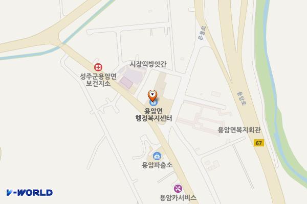 용암면행복복지센터 위치 지도 — 경상북도 성주군 용암면 운용로 1031
