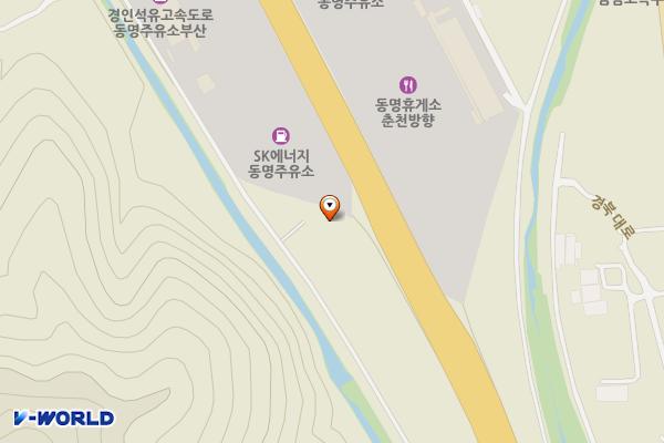 동명(부산)휴게소 위치 지도 — 경상북도 칠곡군 동명면 중앙고속도로 123