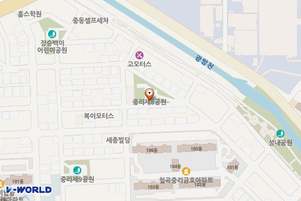 석적8 중리 제8공원(신맞이 공원) 위치 지도 — 경상북도 칠곡군 석적읍 서중리2길 20-7, 제8어린이공원화장실