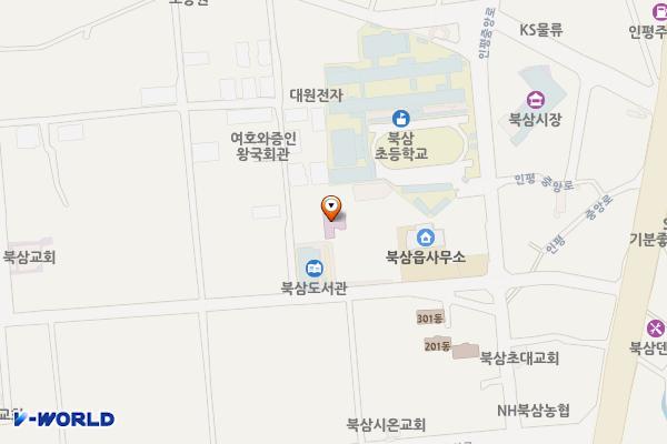 보건지소(북삼) 위치 지도 — 경상북도 칠곡군 북삼읍 인평1길 14, 북삼읍보건지소