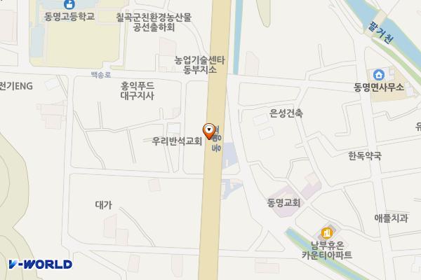 동명13 송산굴다리밑 위치 지도 — 경상북도 칠곡군 동명면 송산리 21-2