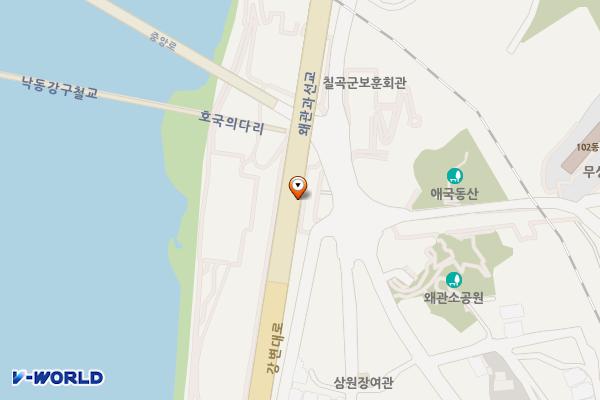 왜관6 회전로타리 게이트볼장 위치 지도 — 경상북도 칠곡군 왜관읍 왜관리 207-43
