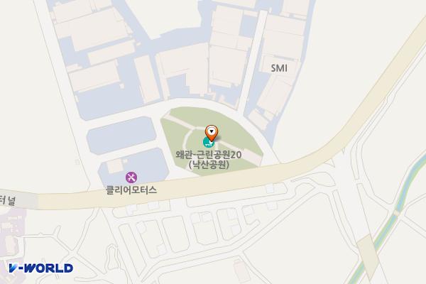 왜관10 낙산소공원 위치 지도 — 경상북도 칠곡군 왜관읍 2산업단지1길 55