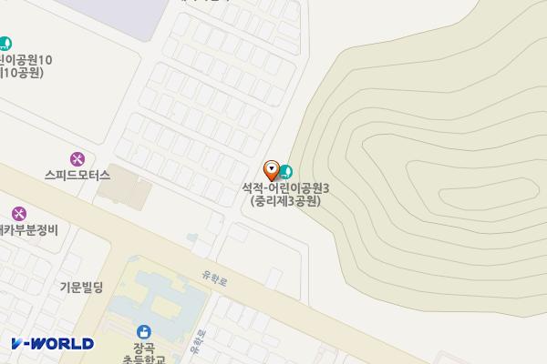 석적3 중리 제3공원(화산서당공원) 위치 지도 — 경상북도 칠곡군 석적읍 동중리9길 45