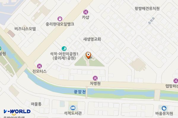 석적1 중리 제1공원(섬계공원) 위치 지도 — 경상북도 칠곡군 석적읍 북중리5길 11
