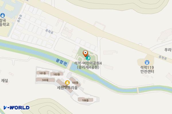석적4 중리 제4공원(게이트볼장공원) 위치 지도 — 경상북도 칠곡군 석적읍 장곡길 245