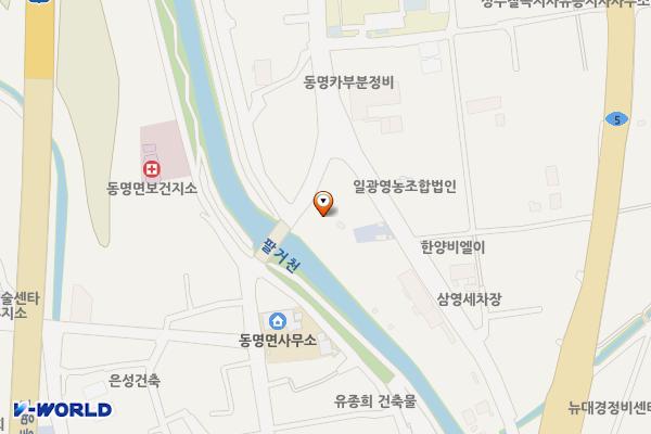 동명9 차고지 위치 지도 — 경상북도 칠곡군 동명면 금암리 326