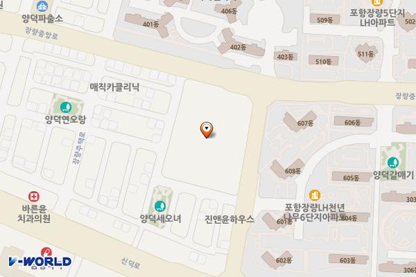 양덕 임시공영주차장 위치 지도 — 경상북도 포항시 북구 양덕동 777-1