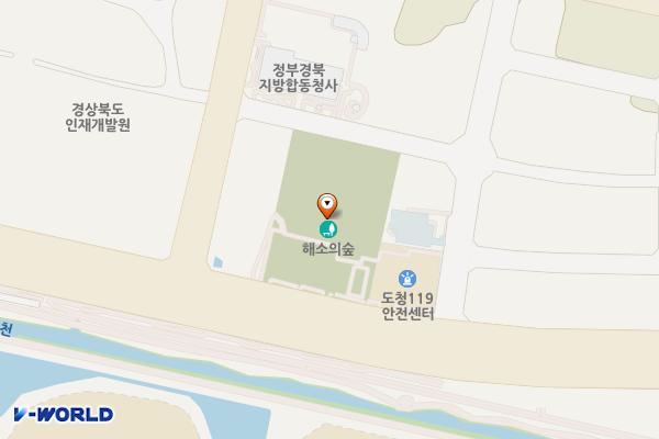 신도시(119안전센터옆)화장실 위치 지도 — 경상북도 예천군 호명면 금능리 747