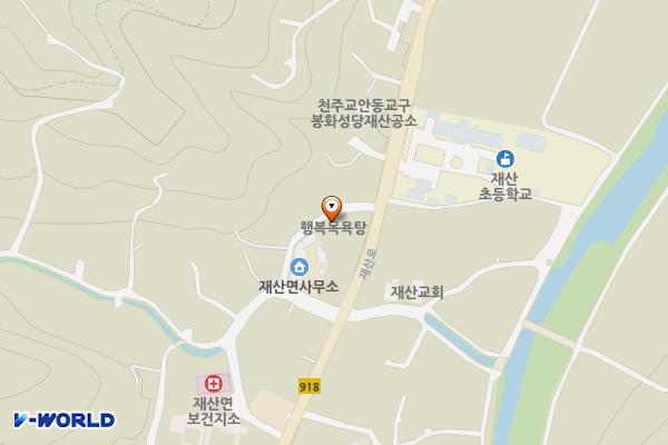 재산면사무소 위치 지도 — 경상북도 봉화군 재산면 대내골길 4
