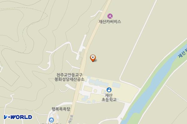 재산공중화장실(정류소) 위치 지도 — 경상북도 봉화군 재산면 현동리 667-14