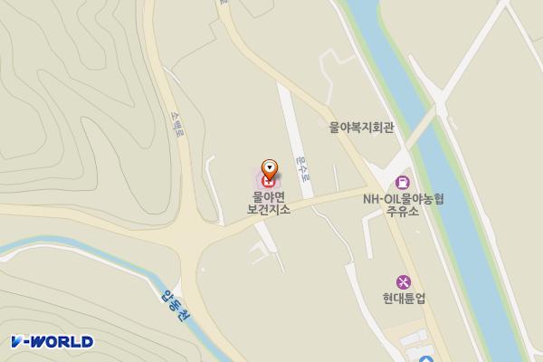 물야면보건지소 위치 지도 — 경상북도 봉화군 물야면 문수로 1025-28