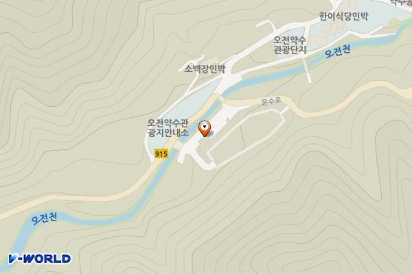 오전약수관광지 위치 지도 — 경상북도 봉화군 물야면 문수로 1544