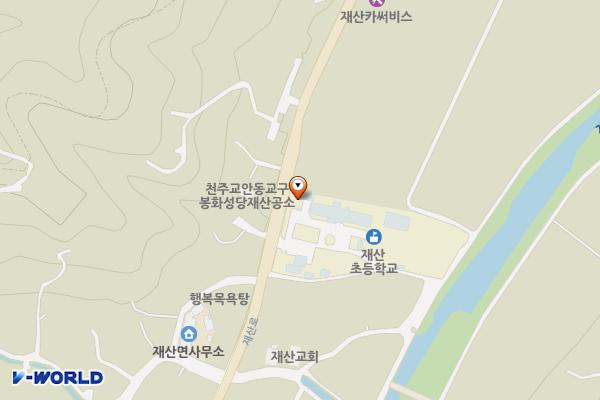 재산초등학교 위치 지도 — 경상북도 봉화군 재산면 재산로 514