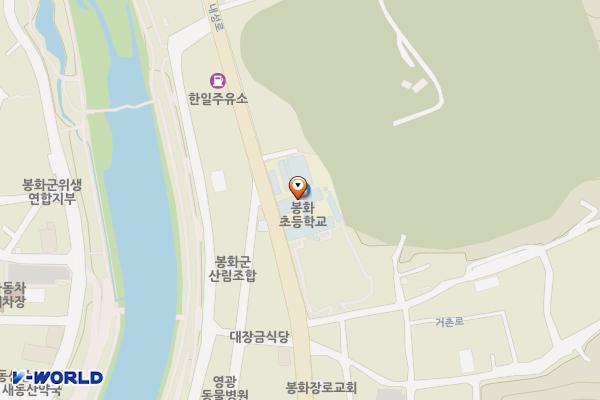 봉화초등학교 위치 지도 — 경상북도 봉화군 봉화읍 내성로7길3