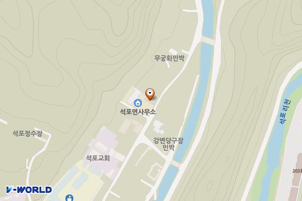 석포면사무소 위치 지도 — 경상북도 봉화군 석포로1길 55